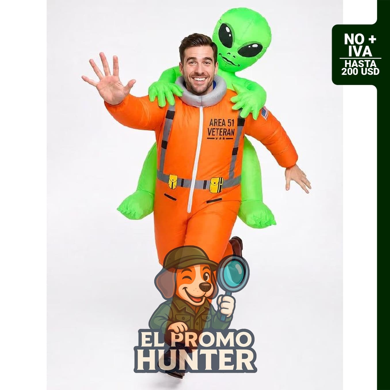Disfraz inflable de alienígena HOPOCO para adulto.