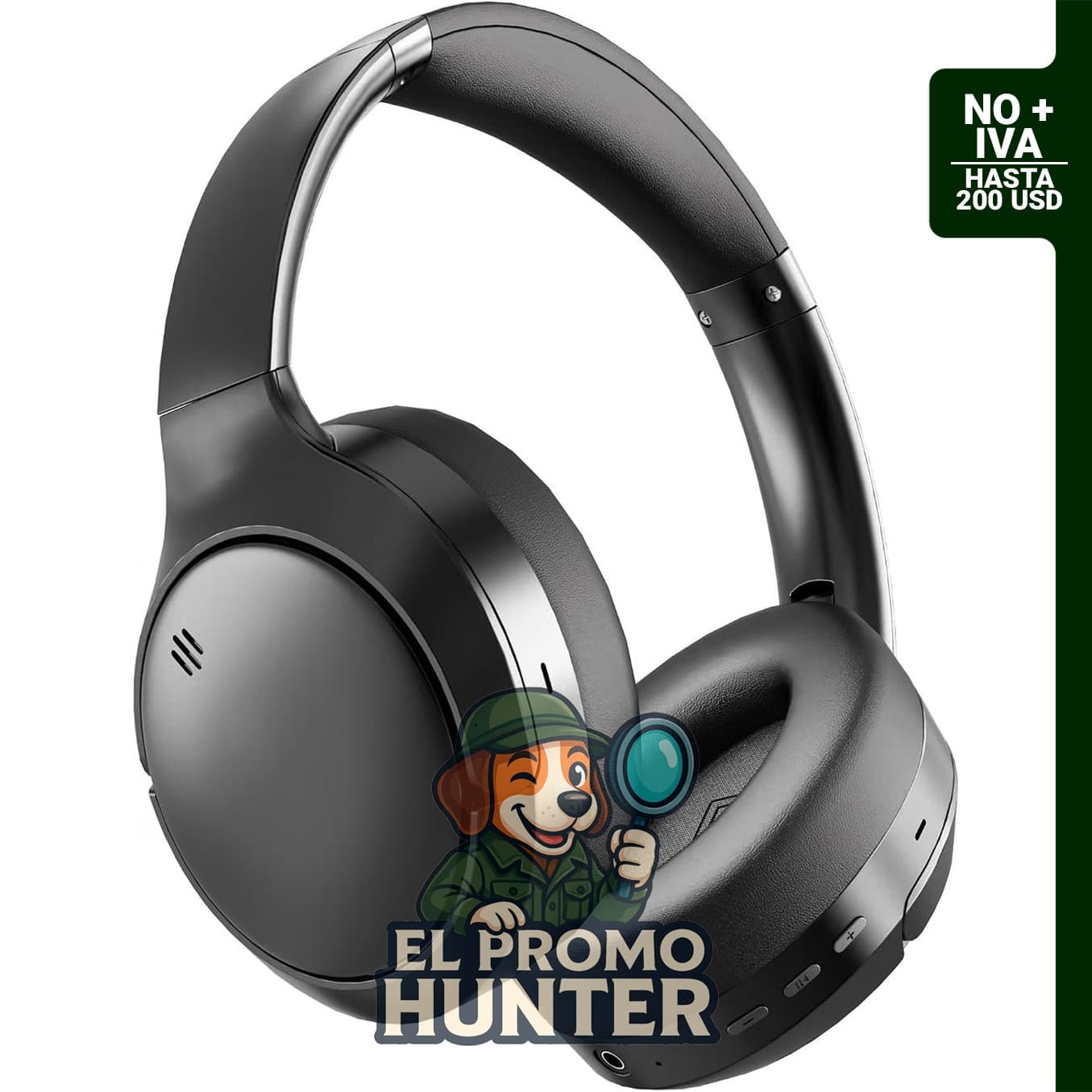 Auriculares Ivrydas Bluetooth 6.0 con cancelación de ruido, -35 dB ANC, tiempo de reproducción de 66 horas.