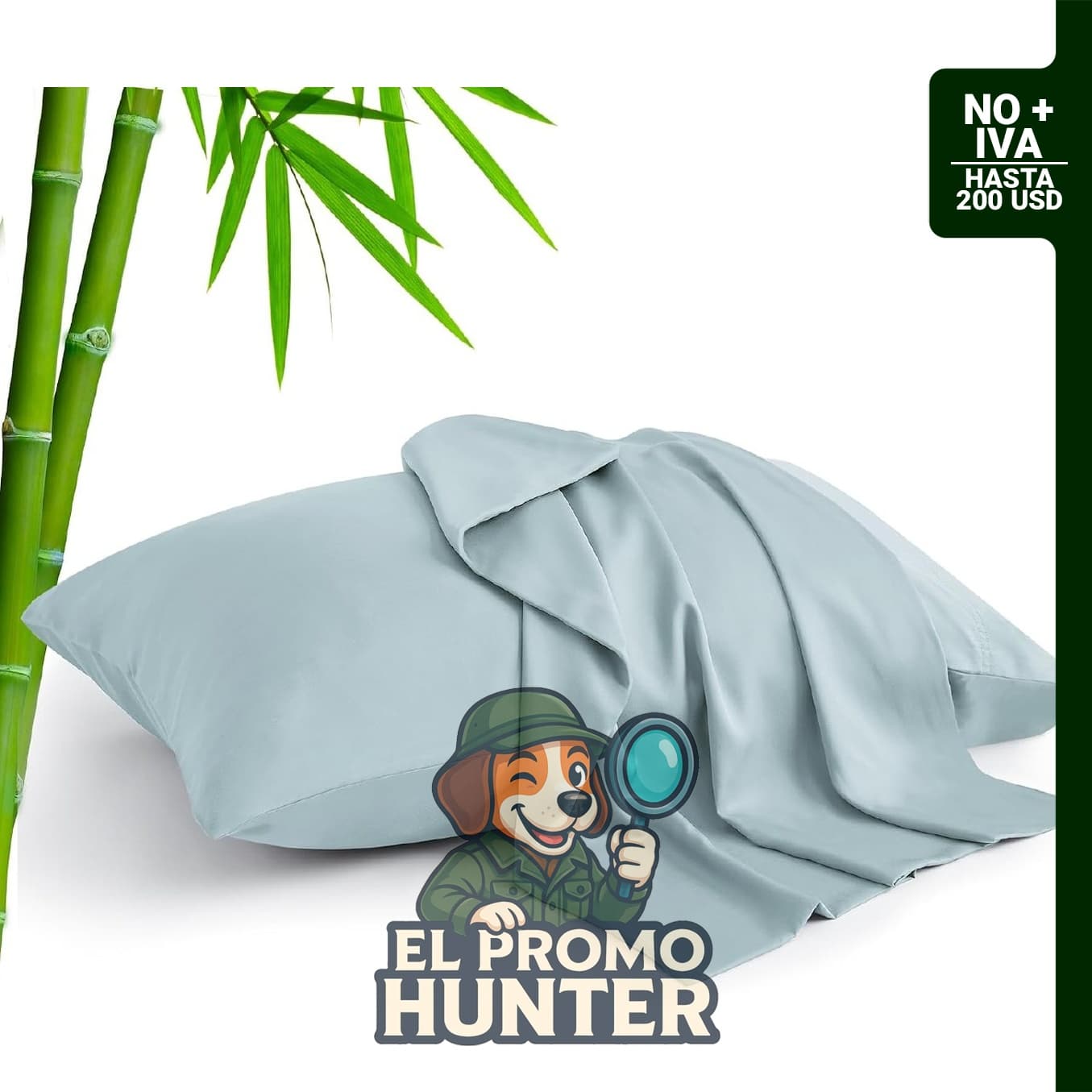 BEDELITE Juego de 2 fundas de almohada de tamaño estándar, rayón derivado del bambú.