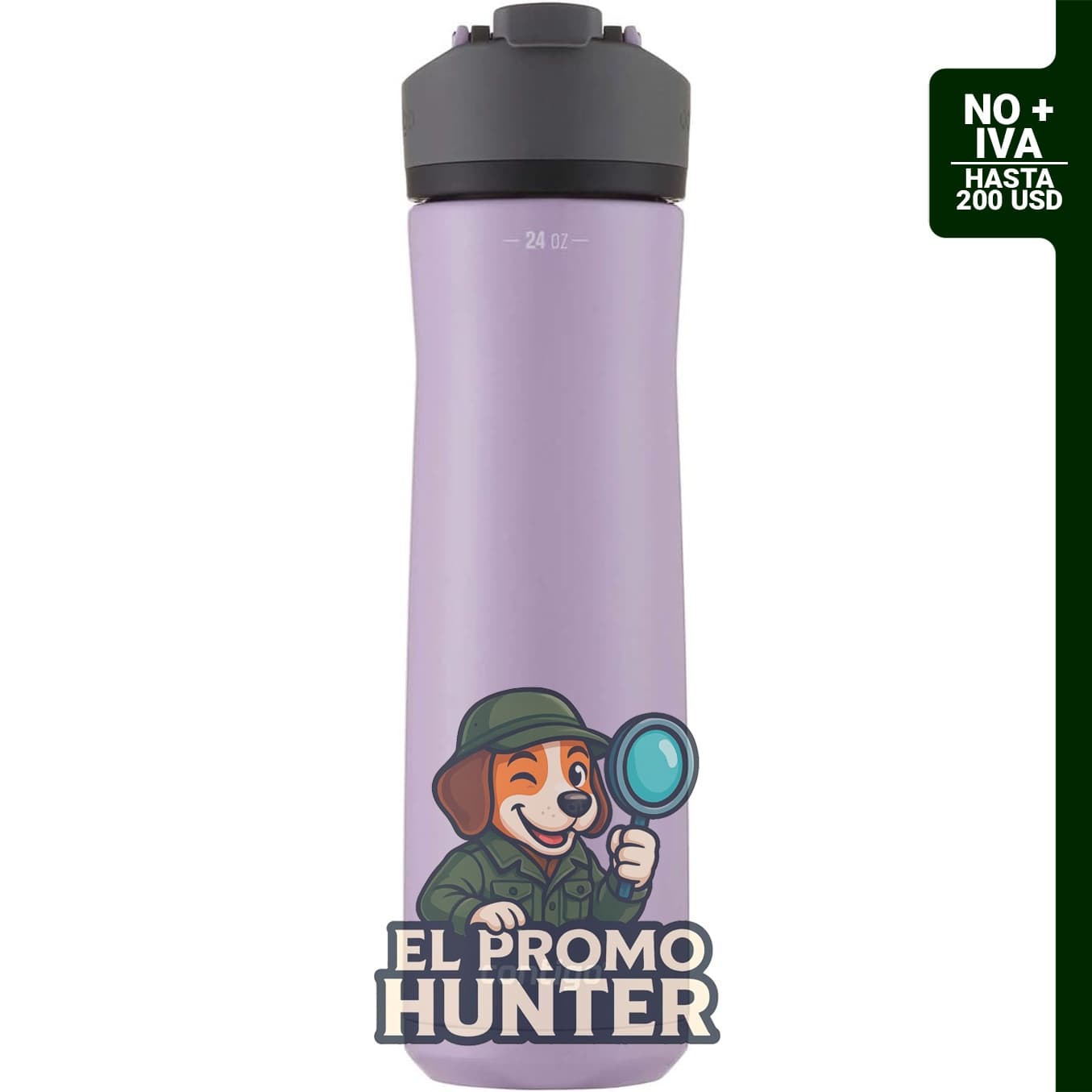 Contigo Cortland Chill 2.0, botella de agua de acero inoxidable de 24 oz con tapa AUTOSEAL en color lavanda.
