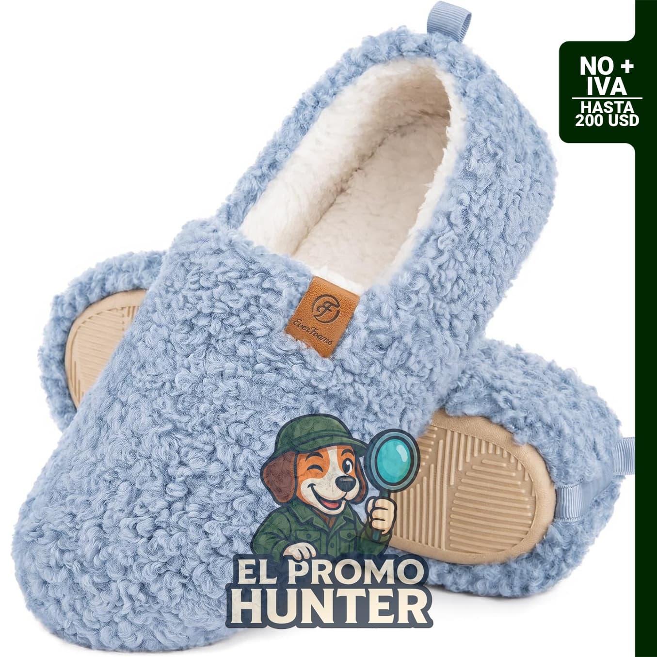 EverFoams Pantuflas de espuma viscoelástica para mujer.