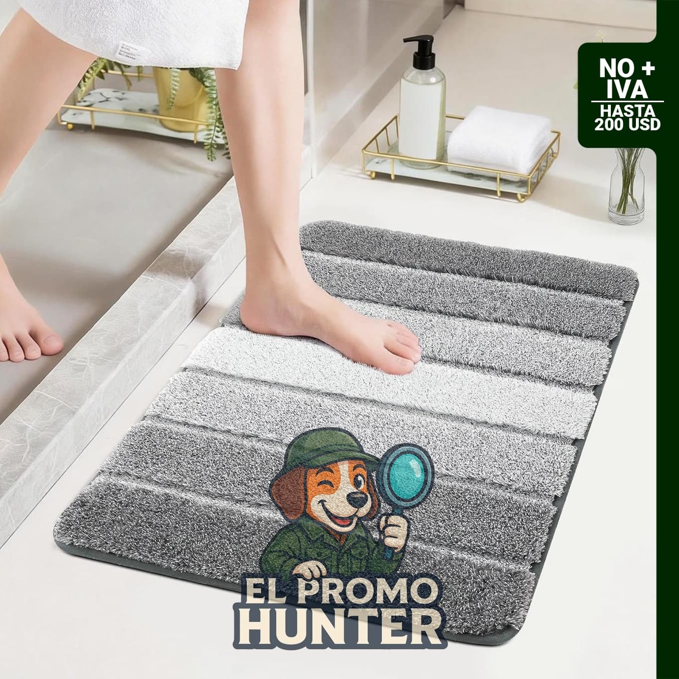COSY HOMEER alfombra de baño de 24 x 17 pulgadas (61 x 43 cm), ultra suave.
