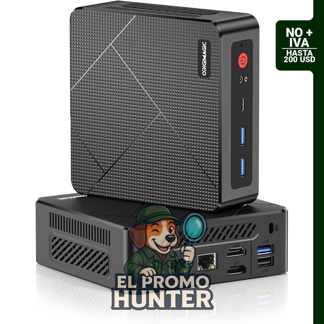 C4 Plus Mini PC con procesador Ryzen 5 3501U, 8GB de RAM DDR4 y 256GB de almacenamiento SSD.