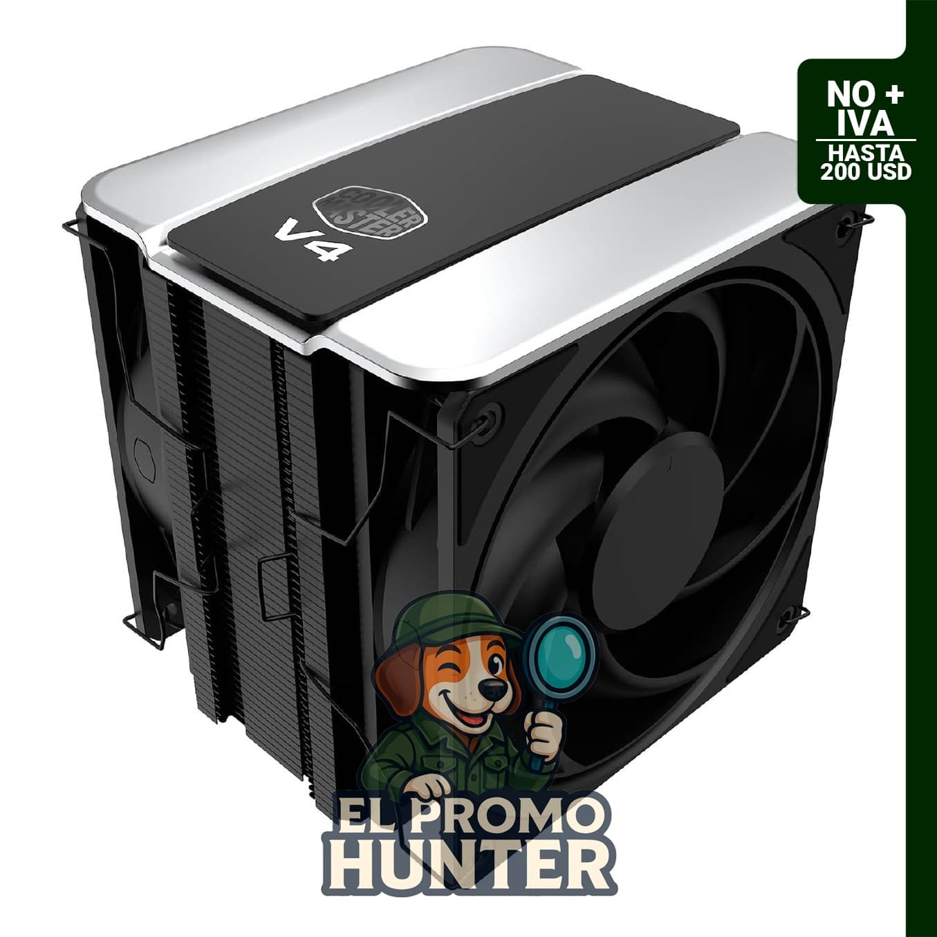 Cooler Master Enfriador de aire V4 Alpha 3DHP para CPU, torre única
