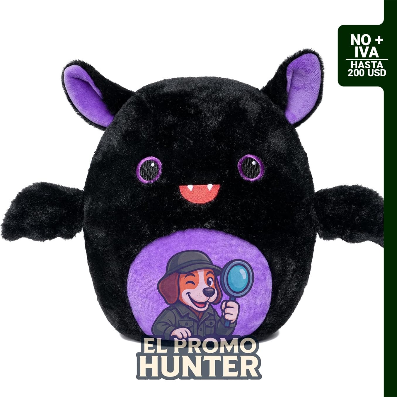 WEIGEDU Murciélago de peluche abrazable de 14 pulgadas (35.56 cm).