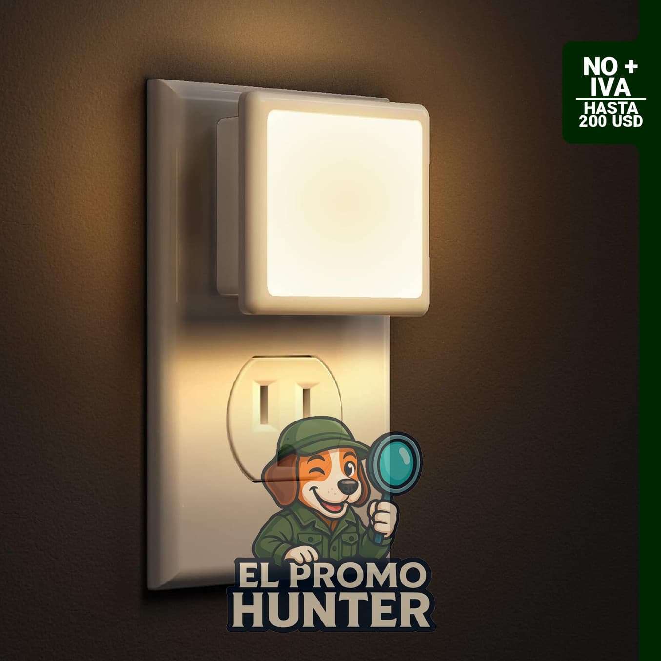 L LOHAS LED Luces nocturnas enchufables a la pared, paquete de 2, 0.3 W