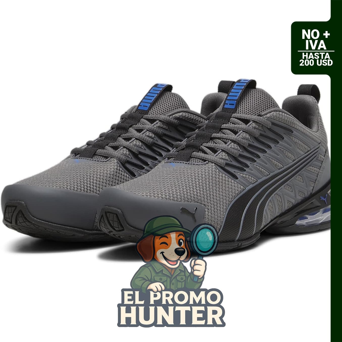 PUMA Hombres Voltaic Evo Running Zapatillas, color azul.
