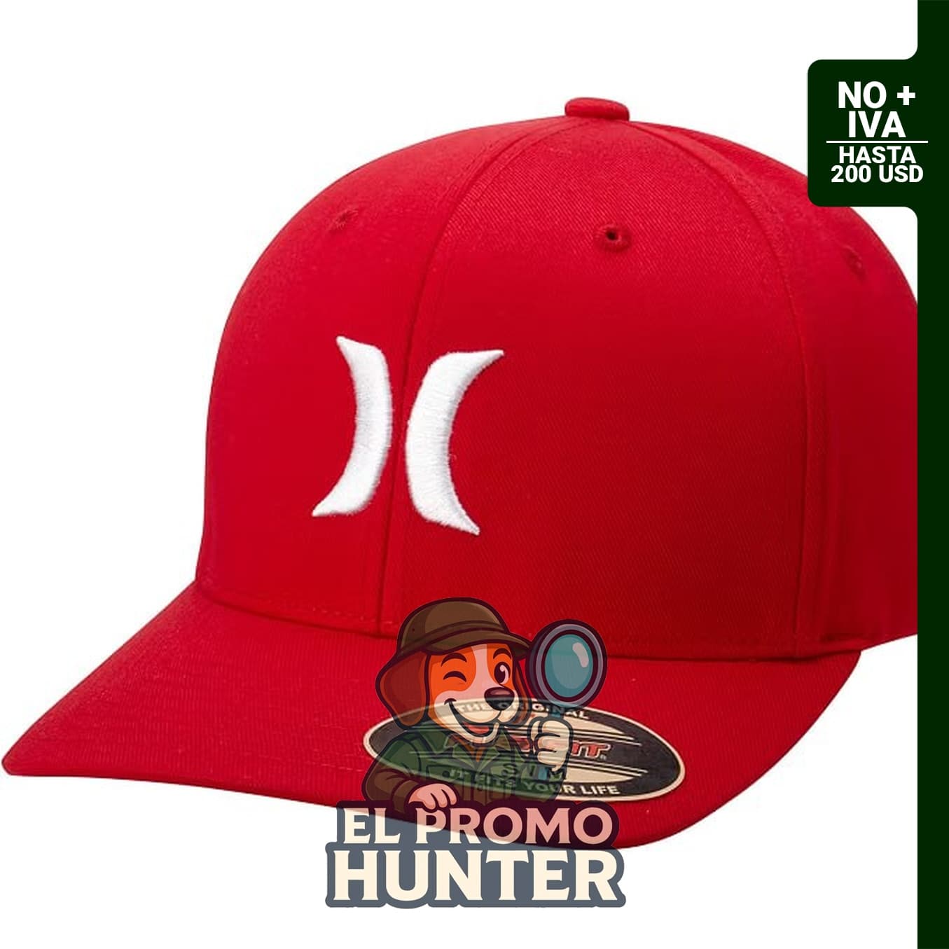 Gorra de béisbol ajustada Hurley para hombre, con textura y capacidad de absorción.