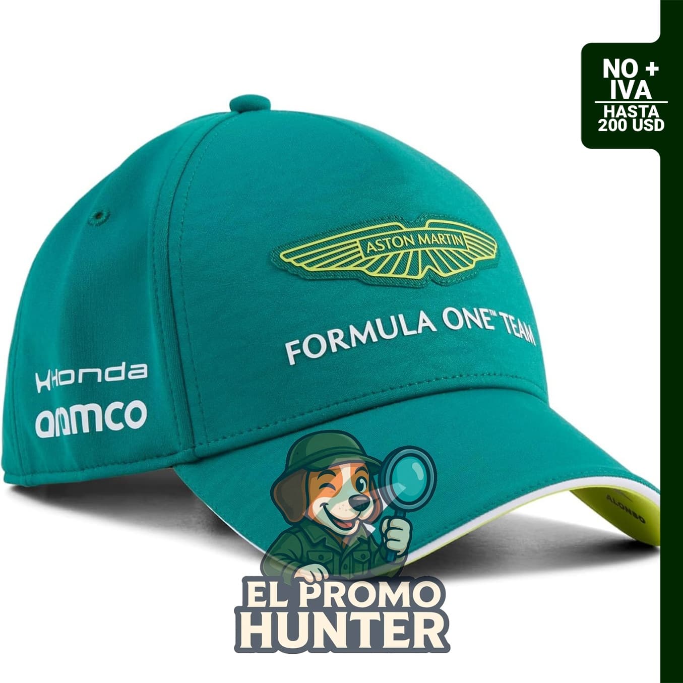 Sombrero PUMA del equipo Fernando Alonso 2026 Aston Martin F1.