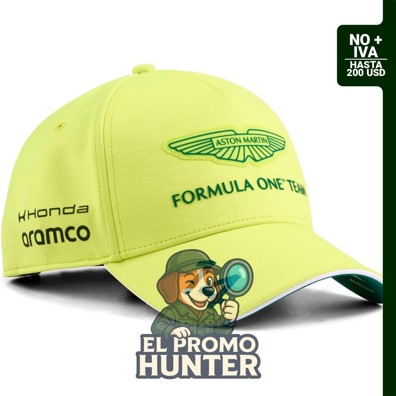 Sombrero PUMA del equipo Fernando Alonso 2026 Aston Martin F1.