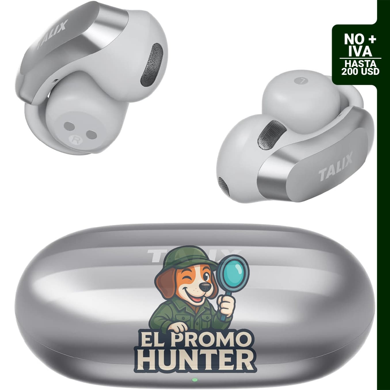 Auriculares inalámbricos Bluetooth con clip de oreja abierta AuraHalo.
