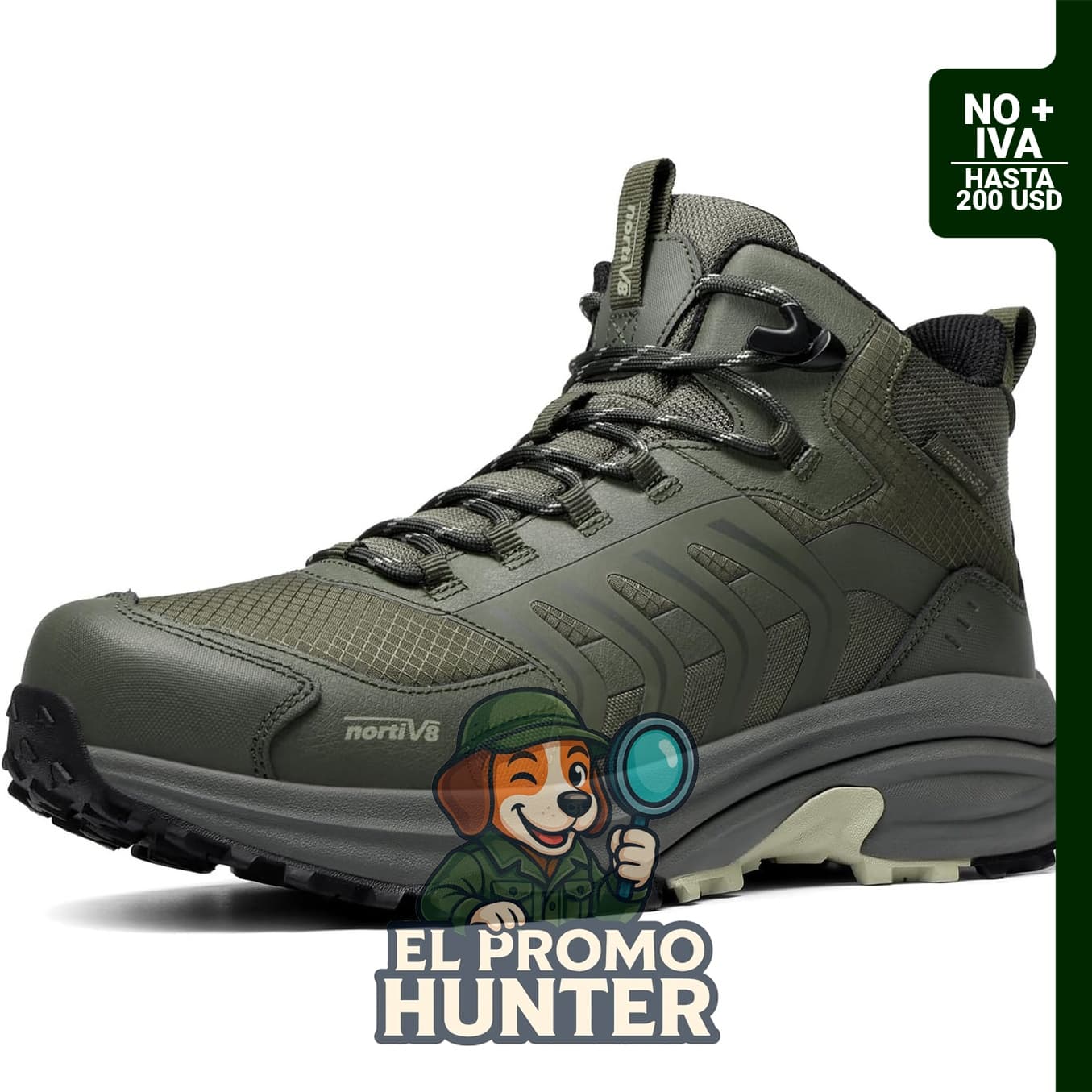 NORTIV 8 Botas de senderismo PRO impermeables para hombre.