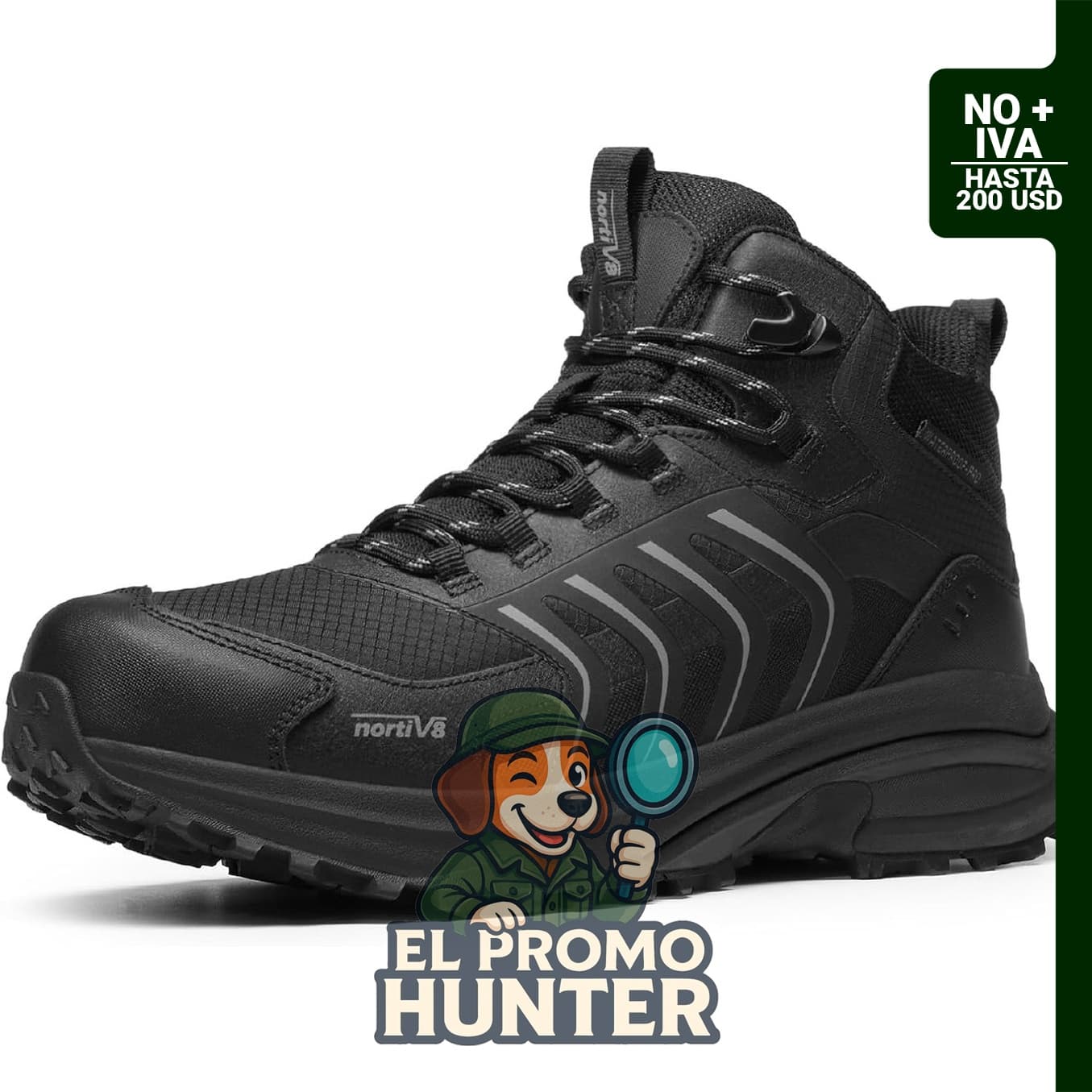 NORTIV 8 Botas de senderismo PRO impermeables para hombre.