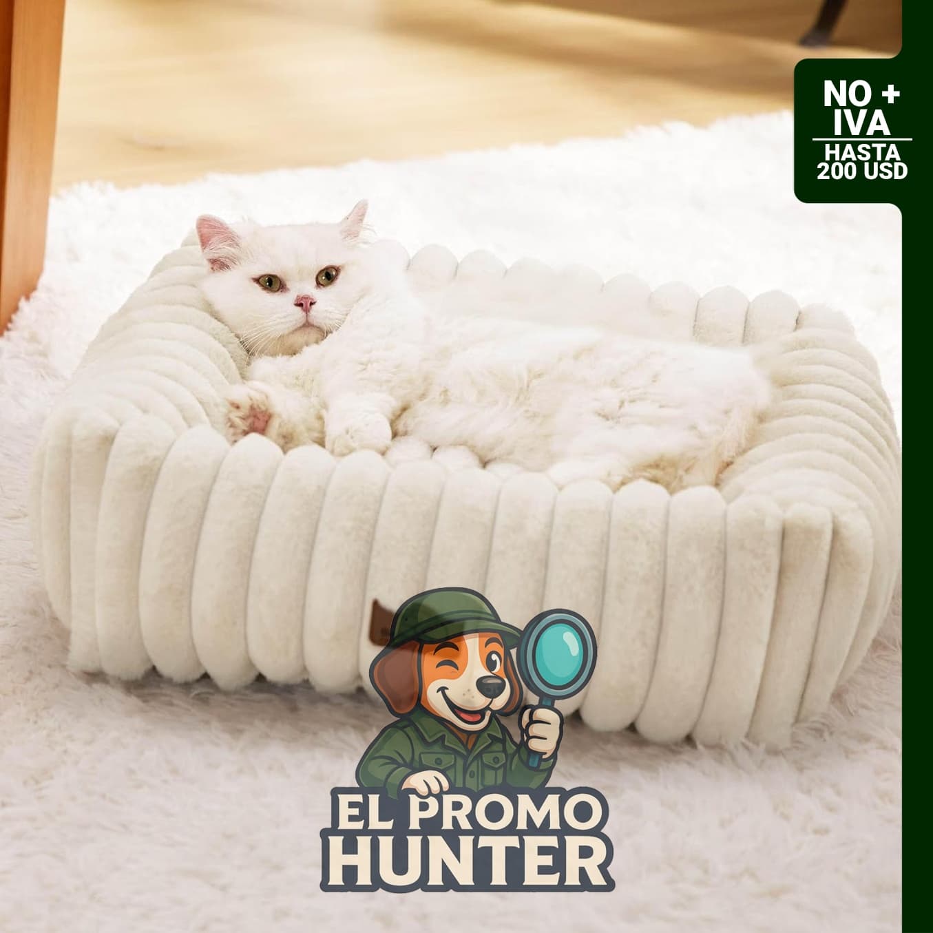 Cama ortopédica rectangular Bedsure para perros pequeños y gatos, con funda extraíble de corduroy y forro polar.