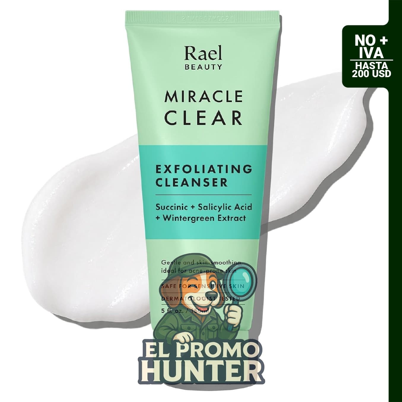 Rael Miracle Clear - Limpiador facial para el rostro.