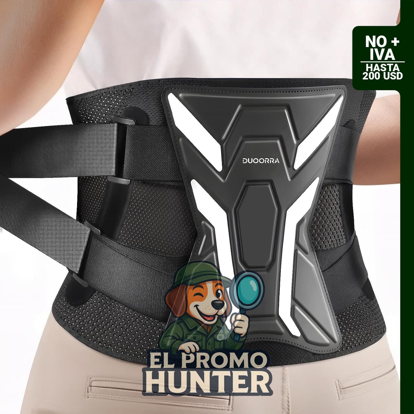 Soporte de espalda ortopédico transpirable para hombres y mujeres.