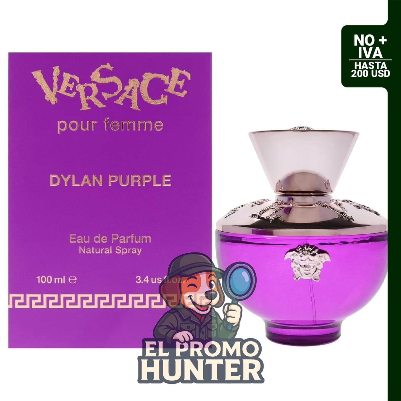 Versace Dylan Purple - Eau de Parfum Spray para mujer de 100 ml