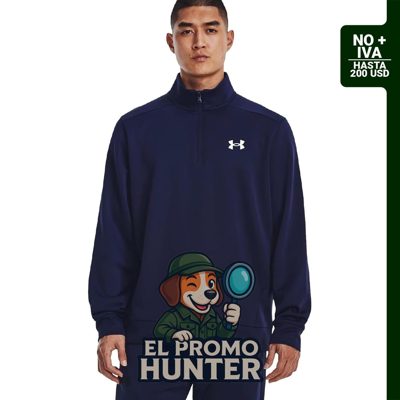 Sudadera con capucha para hombre Under Armour Armourfleece, cremallera de 1/4.