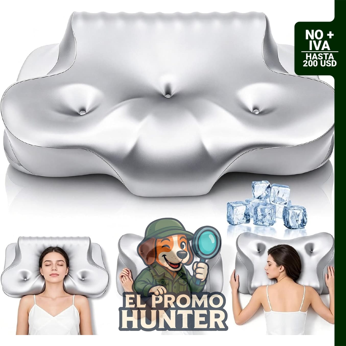 Dayme Almohada de espuma viscoelástica para soporte de cuello.
