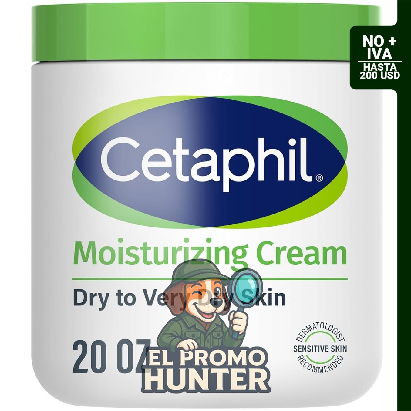Cetaphil crema hidratante, loción facial y corporal para piel sensible seca.