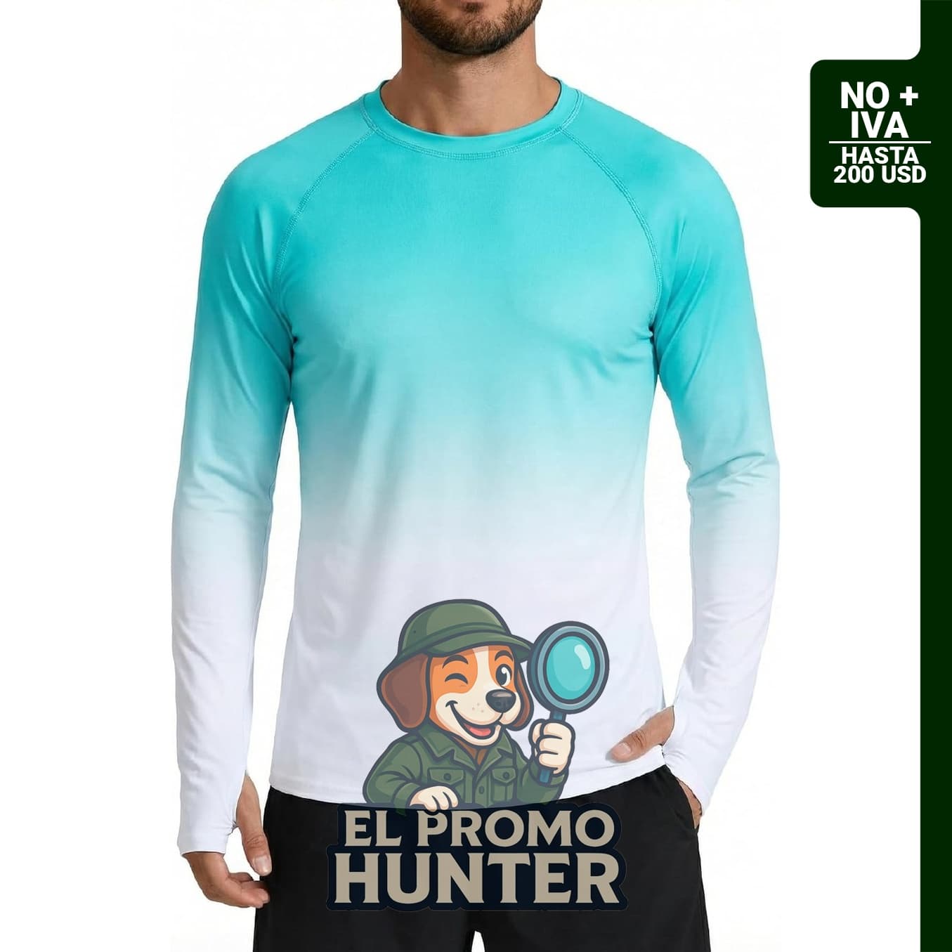 Camiseta de manga larga para hombre con protección solar UPF 50+, de secado rápido, disponible en tallas S-2XL.
