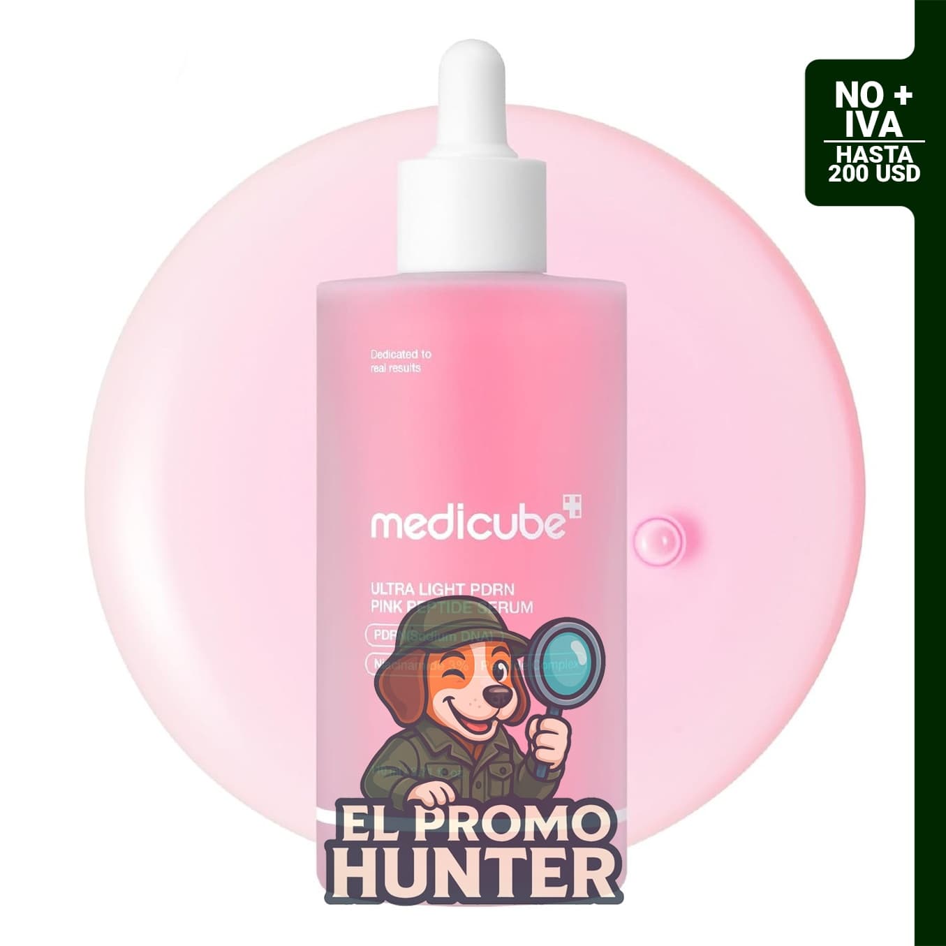 medicube PDRN - Suero peptídico rosa con ADN de salmón, 109 ml
