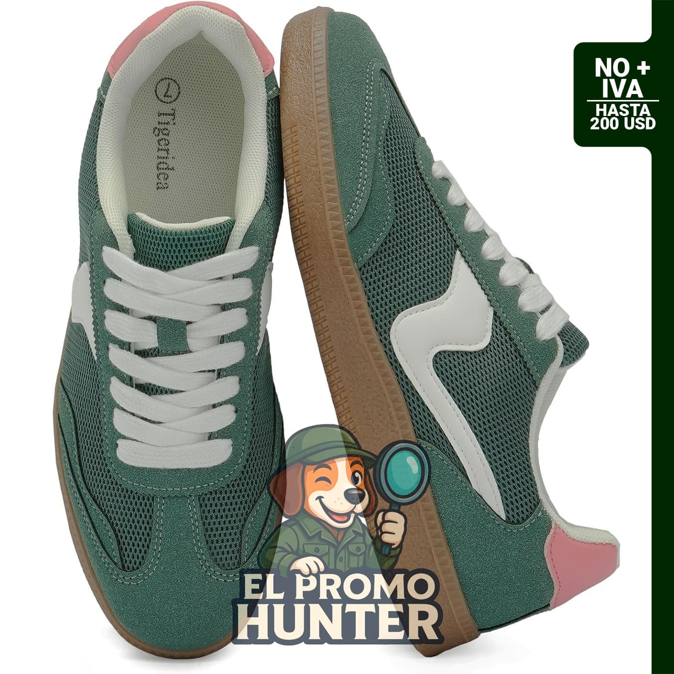 Tigeridea Zapatillas de deporte para mujer, modelo casual con cordones.