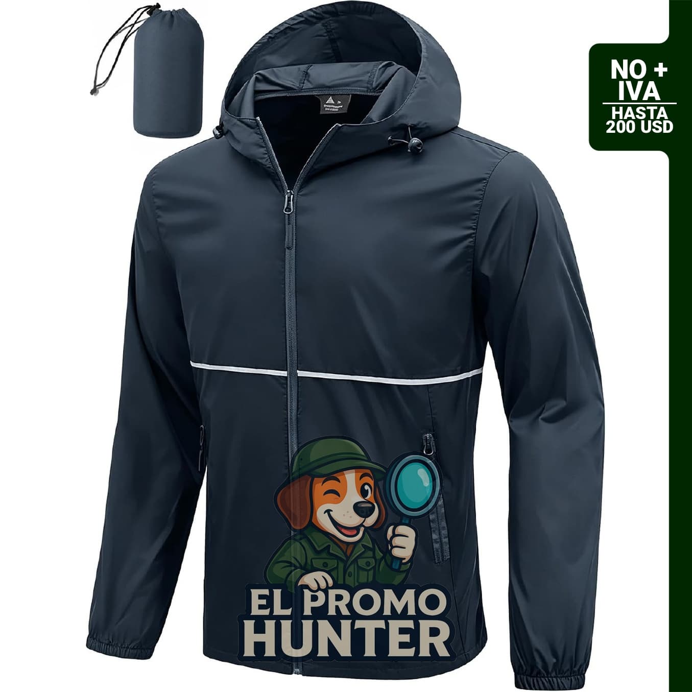ZITY Chaqueta de lluvia impermeable para hombre, ligera y con capucha, adecuada para actividades al aire libre.