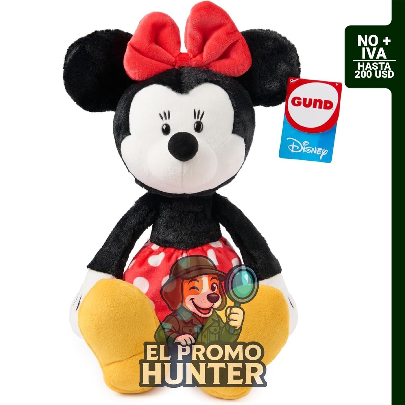 GUND Disney Palillo de dientes oficial de Minnie Mouse, Mickey y amigos, peluche de 38 cm.
