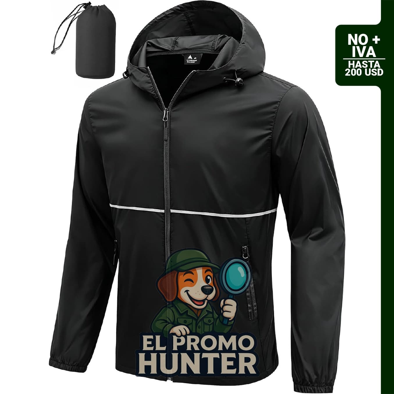 ZITY Chaqueta de lluvia impermeable para hombre, ligera y con capucha, adecuada para actividades al aire libre.