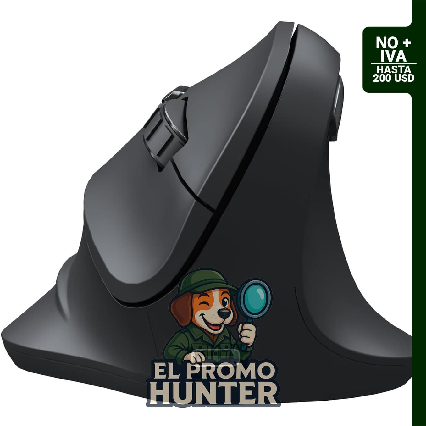 MOKURU Ratón ergonómico inalámbrico con conexión Bluetooth/2.4G, 4 botones y ajustes de DPI de 1000/1600/2400.