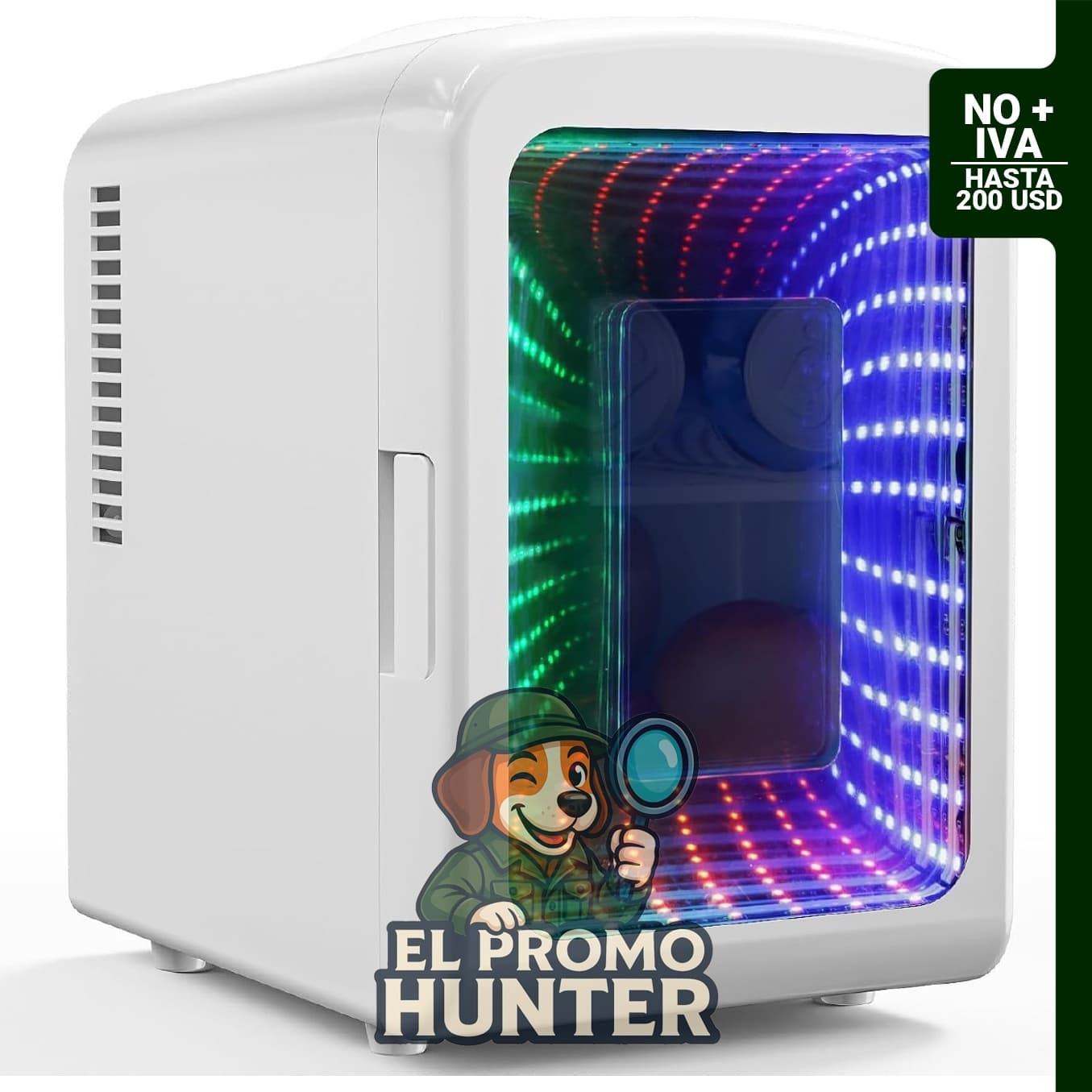 Antarctic Star Mini refrigerador compacto de 4 L, capacidad para 6 latas, portátil para uso en dormitorio, carro y oficina.