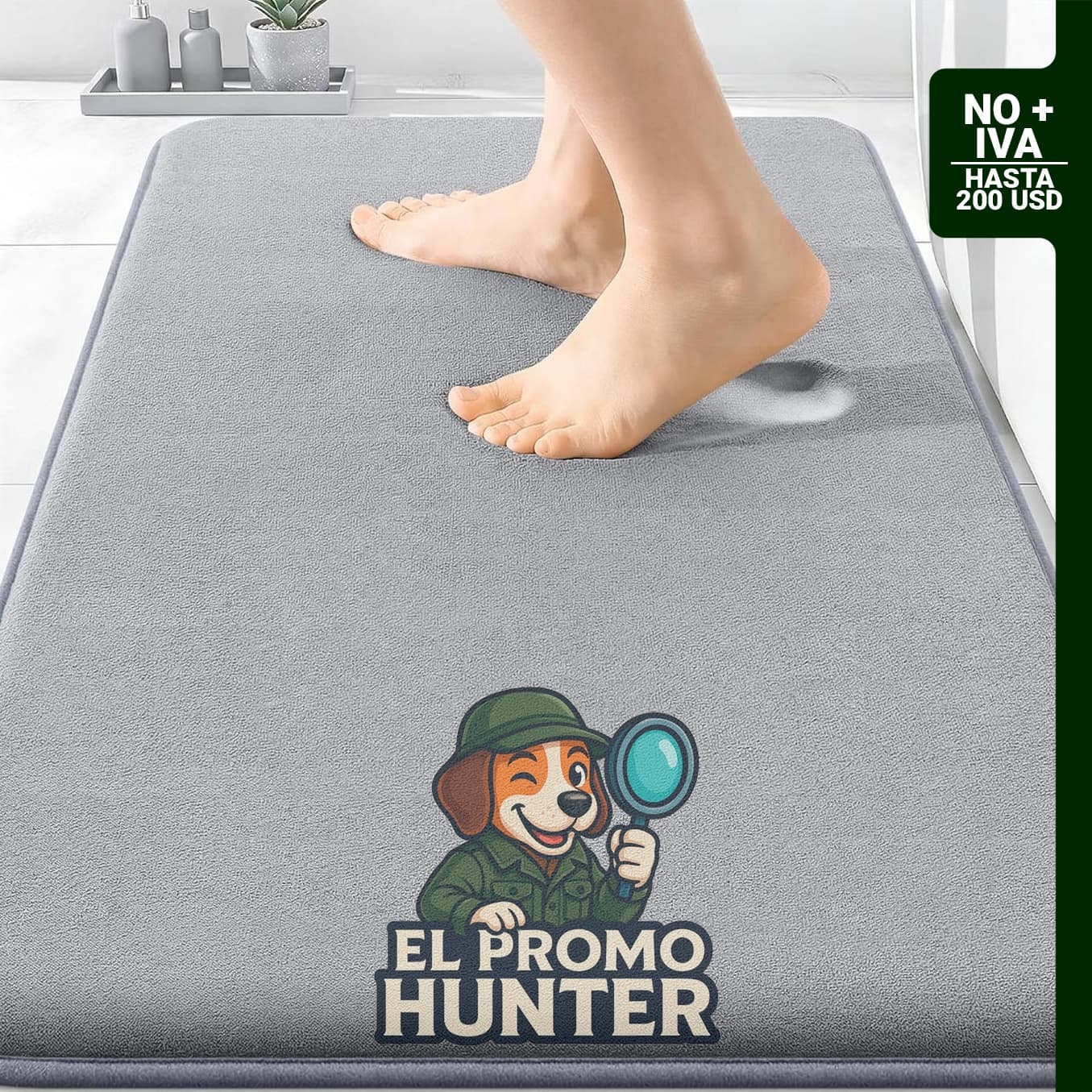 OLANLY Alfombra de baño gruesa de espuma viscoelástica de 76 x 51 cm.