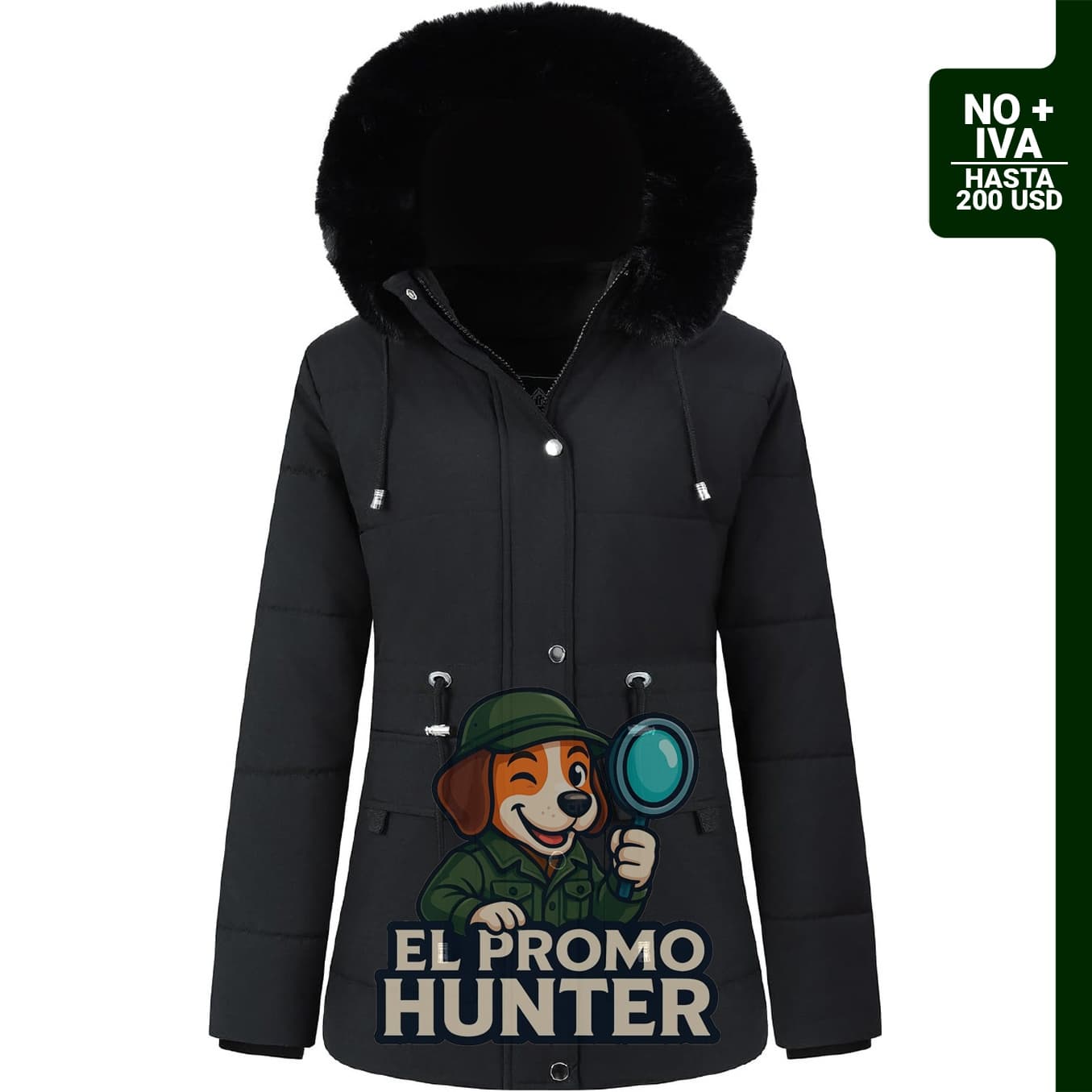 MOERDENG abrigo de plumas de invierno para mujer, chaqueta de plumón con forro polar y capucha desmontable.