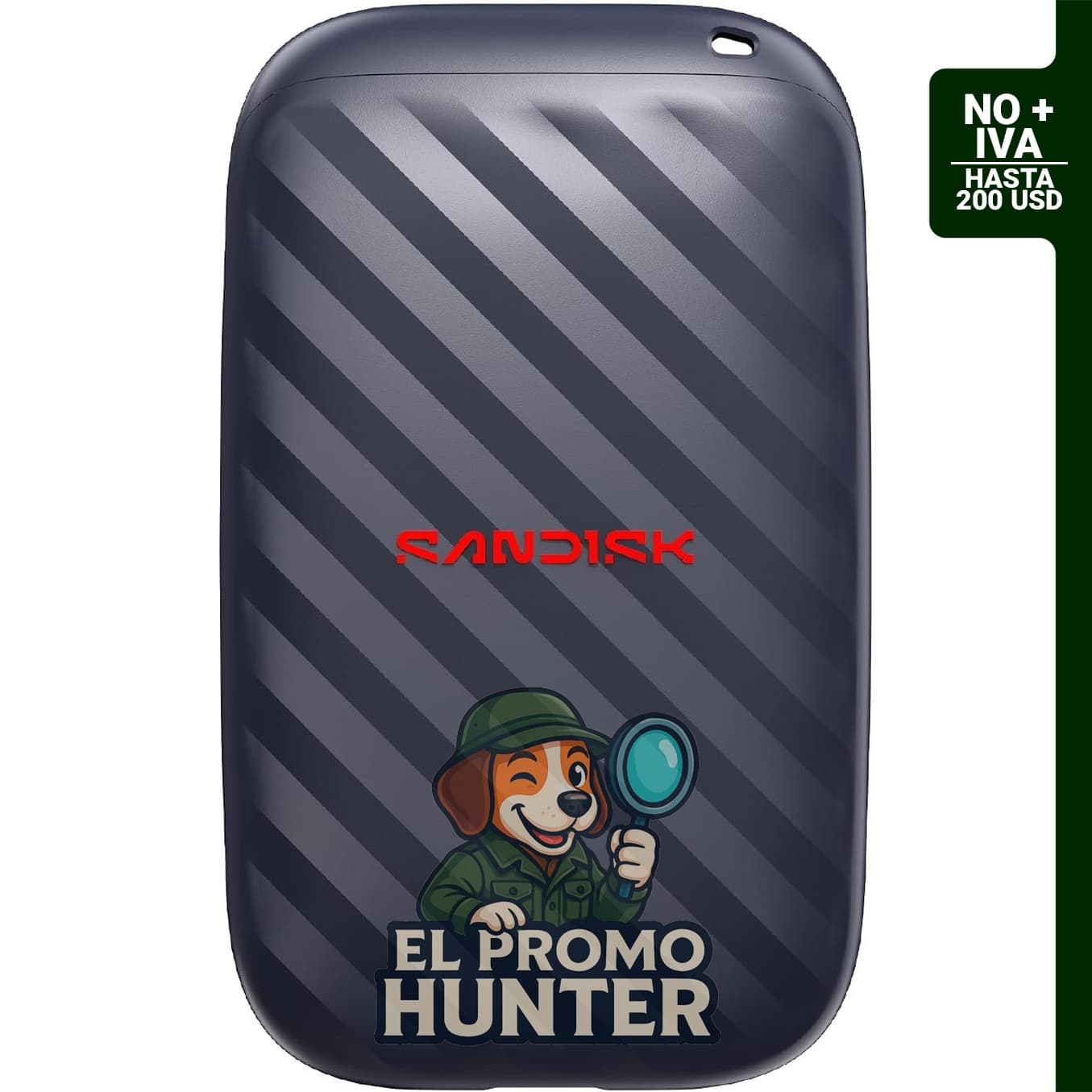 Sandisk Portable Drive de 1TB, velocidades de lectura de hasta 600 MB/s.