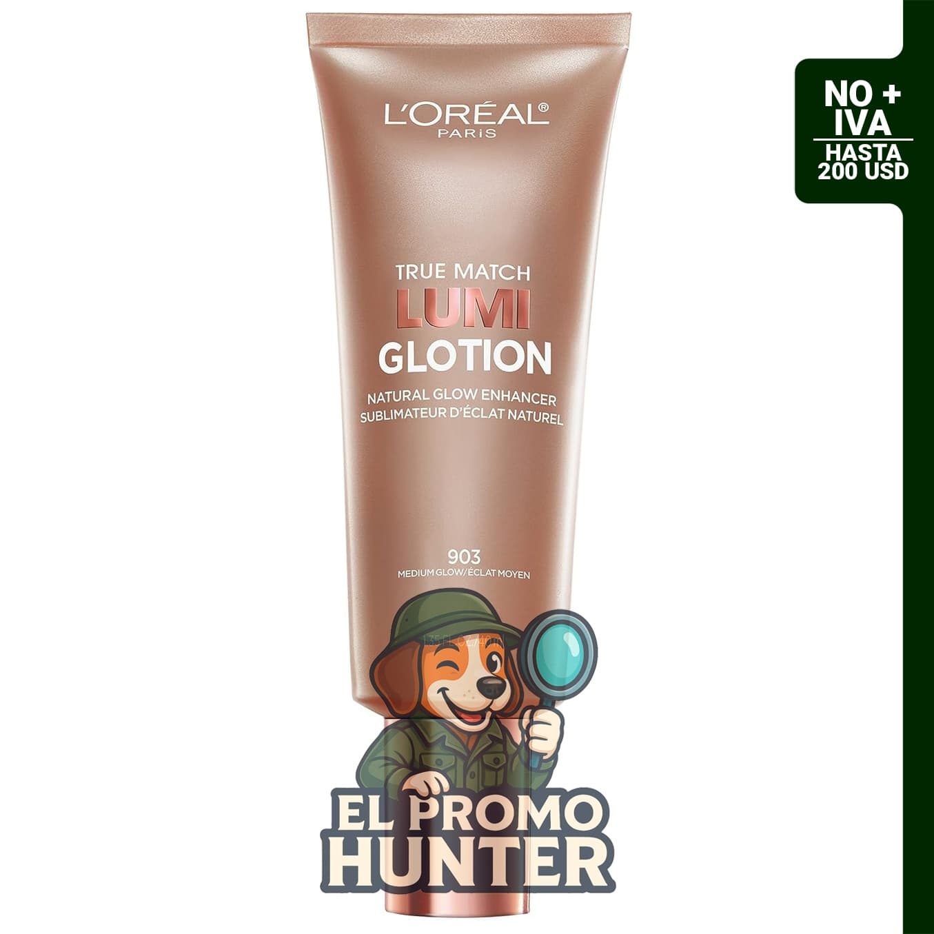 L'Oréal Paris Maquillaje True Match Lumi Glotion, potenciador de brillo natural, iluminador y gotas bronceadoras.