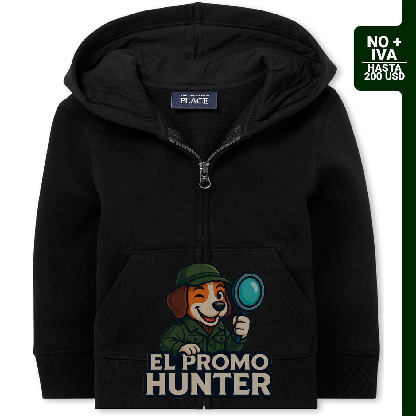 Sudadera con capucha y cremallera para niños pequeños.