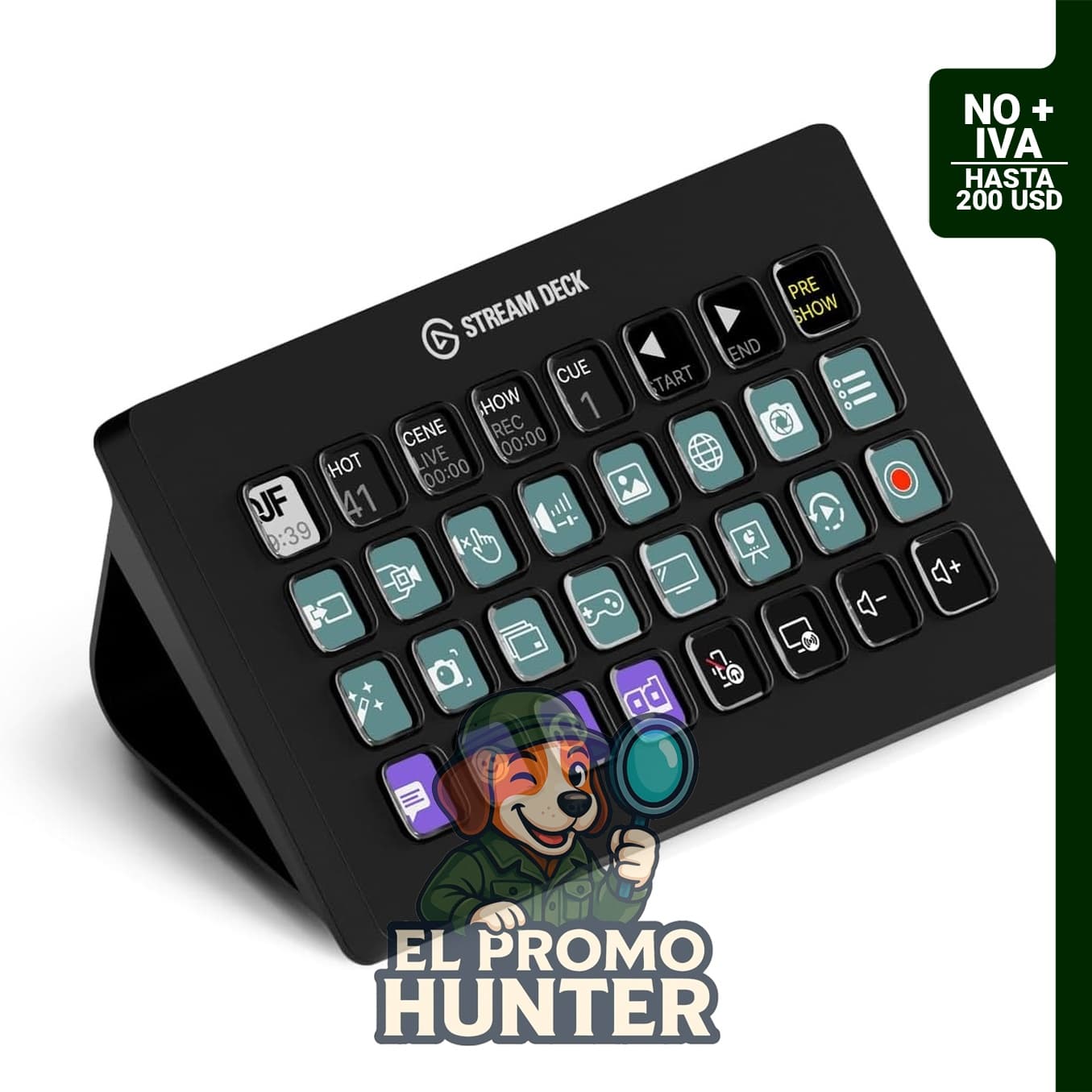 Elgato Stream Deck XL – Controlador de estudio avanzado con 32 teclas macro para aplicaciones como OBS, Twitch y YouTube.
