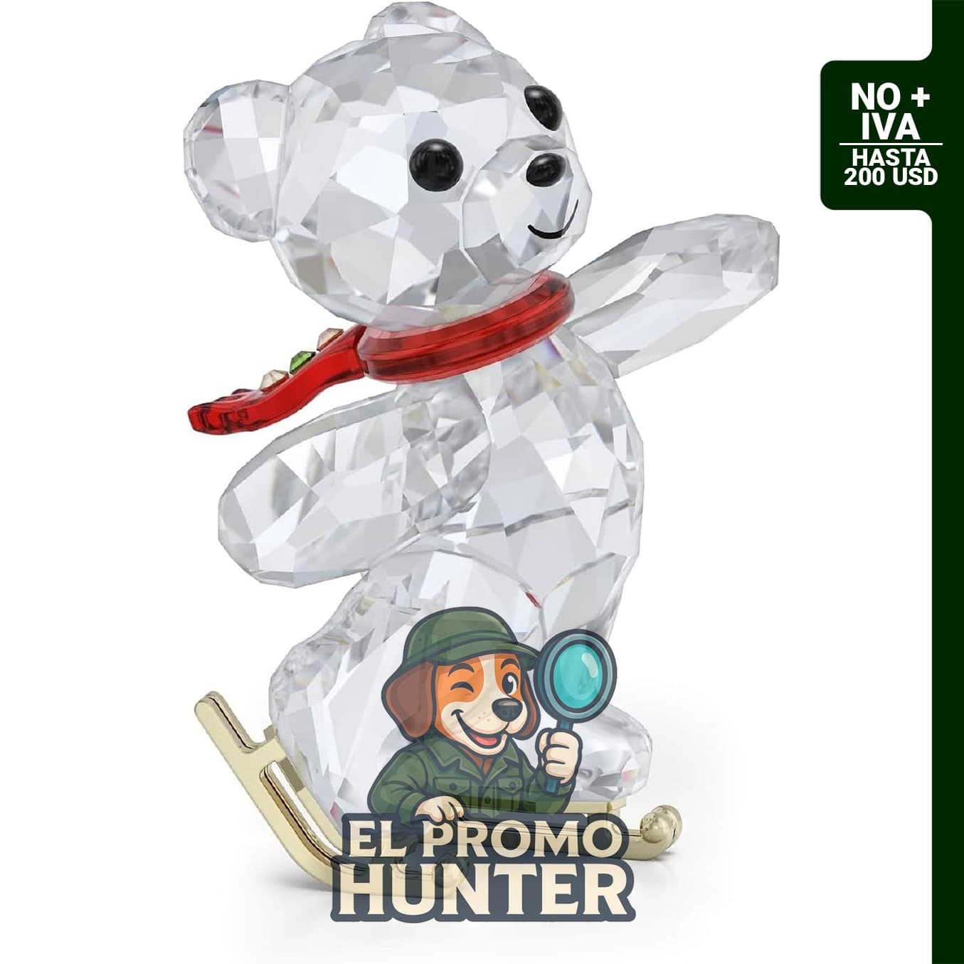 Oso Swarovski Kris Aniversario 130, figura decorativa para el hogar.