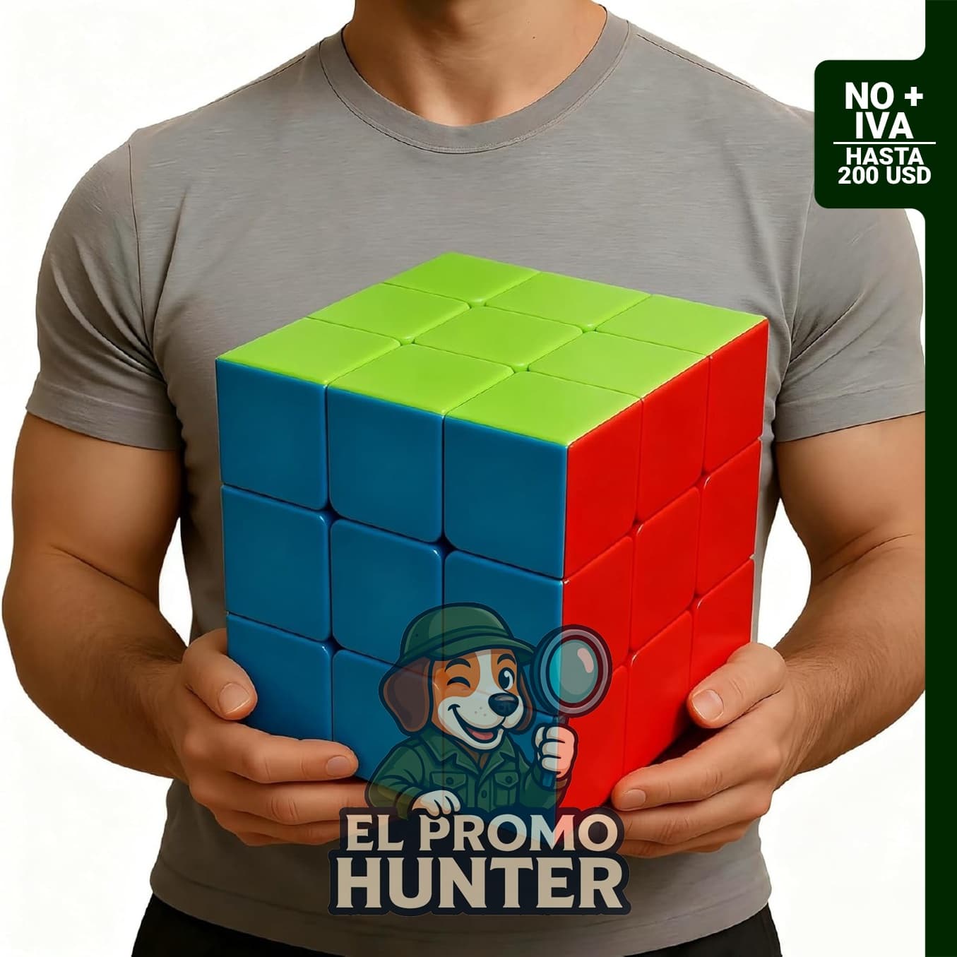 Cubo Mágico Gigante 3x3 de 18 cm, rompecabezas sensorial 3D con combinación de colores.