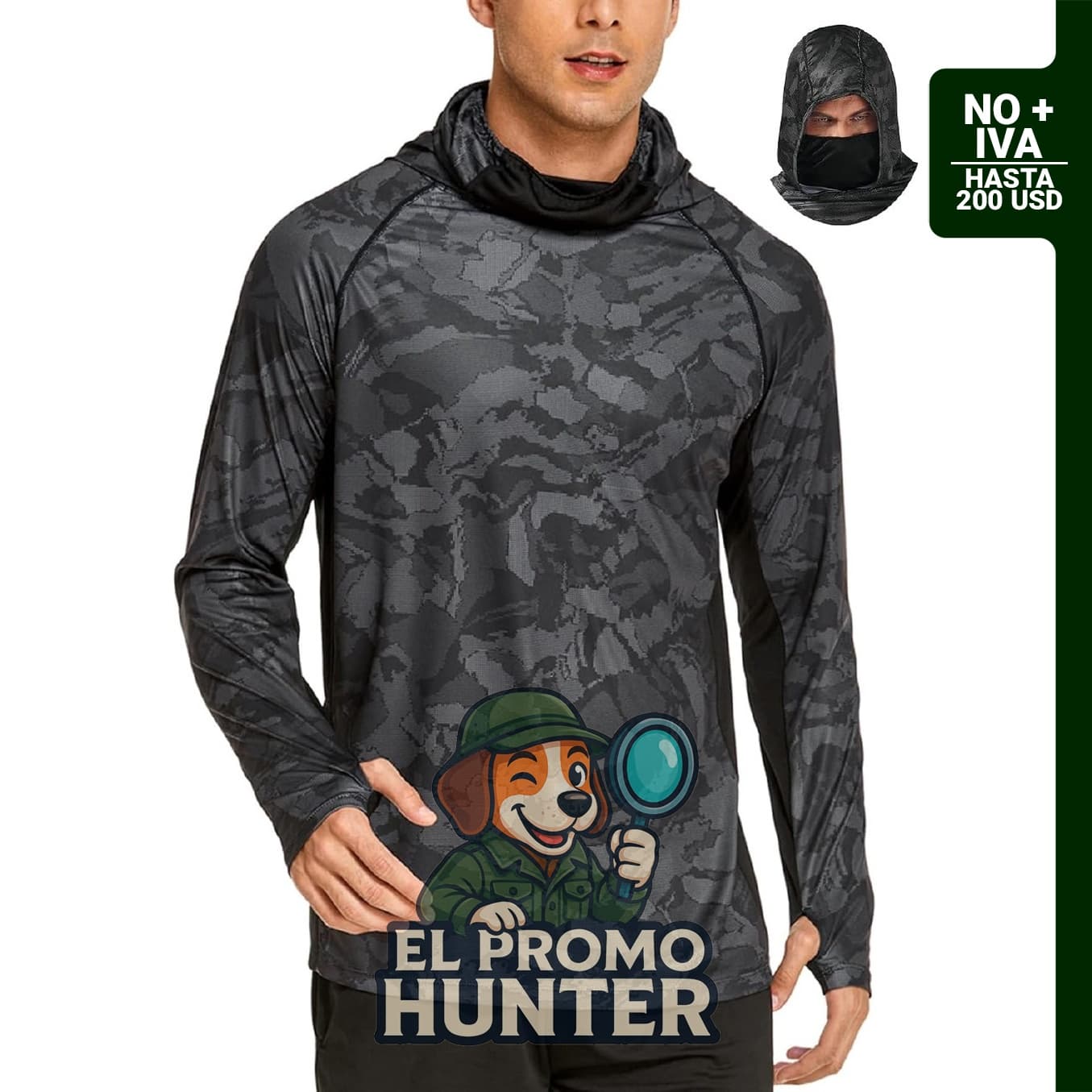 COOrun Sudadera con capucha UPF 50+ para hombre, manga larga.
