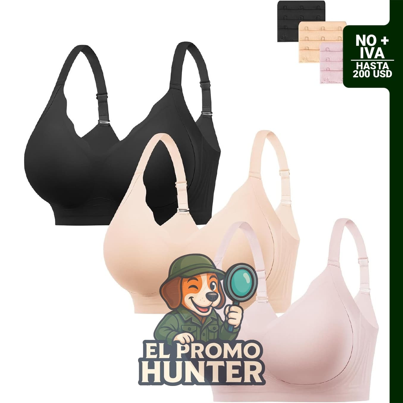 HBselect Sujetadores de gelatina para mujer, sin costuras, push up.