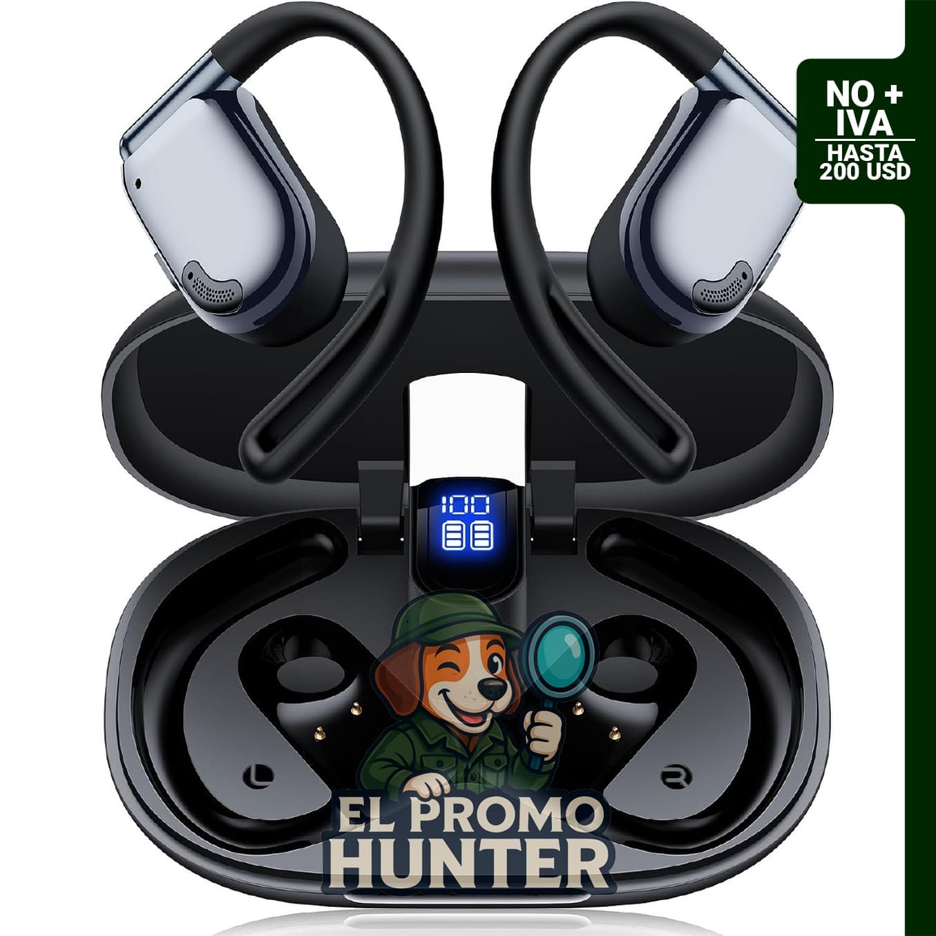 Auriculares de traducción AI bmanl, con capacidad de traducción en tiempo real en 164 idiomas y 90 horas de reproducción.