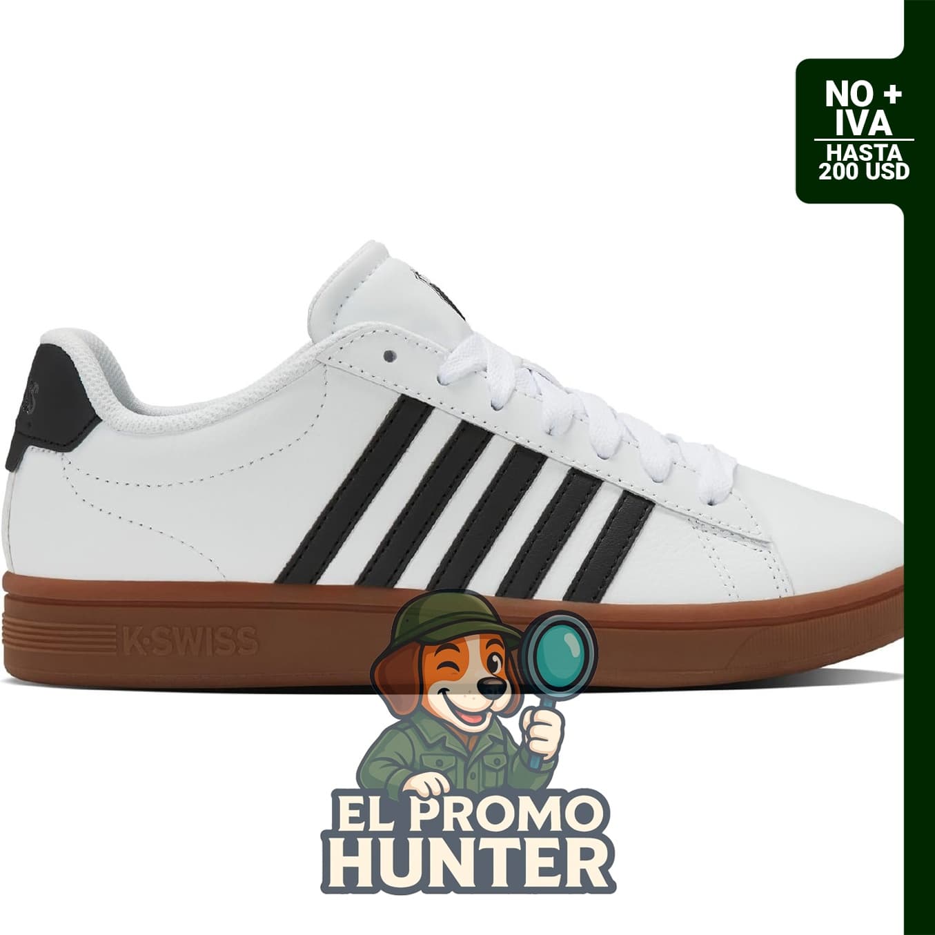 K-Swiss Tenis Court Tiebreak II para hombre, calzado deportivo para cancha.