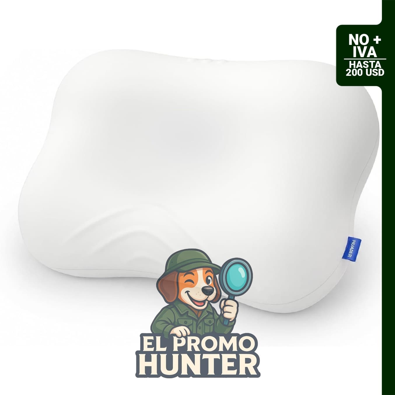 Almohada cervical para dormir de lado y aliviar el dolor de cuello.