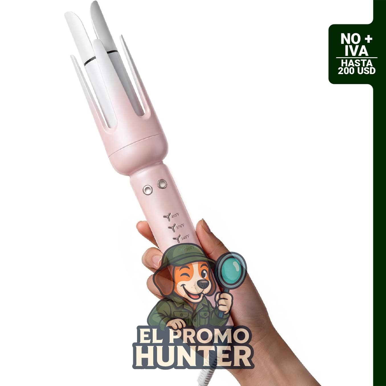 Ukey Rizador automático de pelo de 1.25" (3.2 cm) para cabello largo y corto.