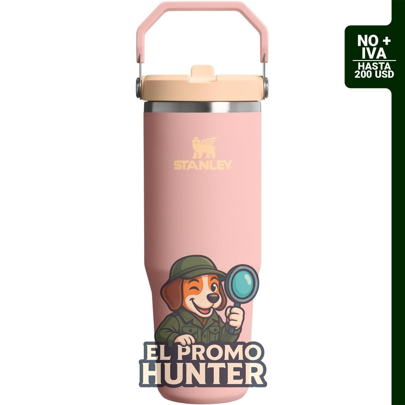 STANLEY IceFlow 2.0 - Vaso con pajita de 30 onzas (887 ml), color rosa melocotón.