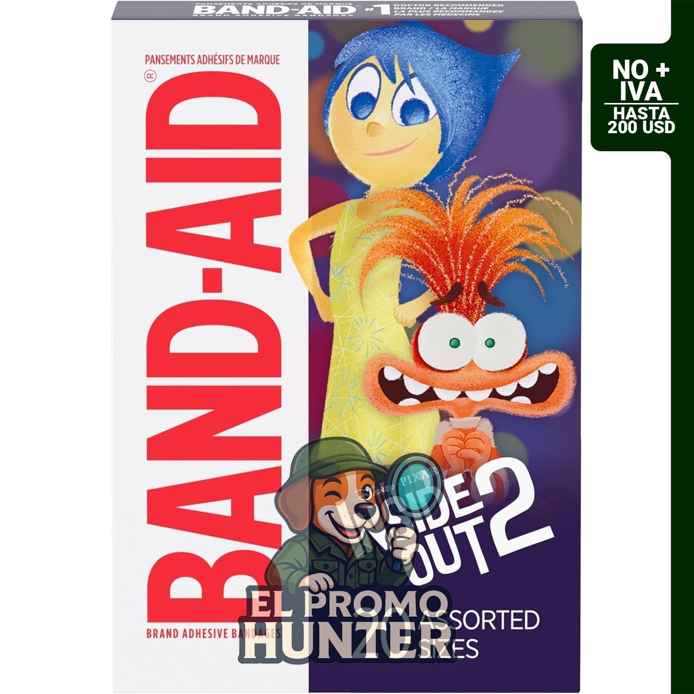 Band-Aid vendajes adhesivos para primeros auxilios con personajes de Disney Pixar, para cortes y rasguños menores.