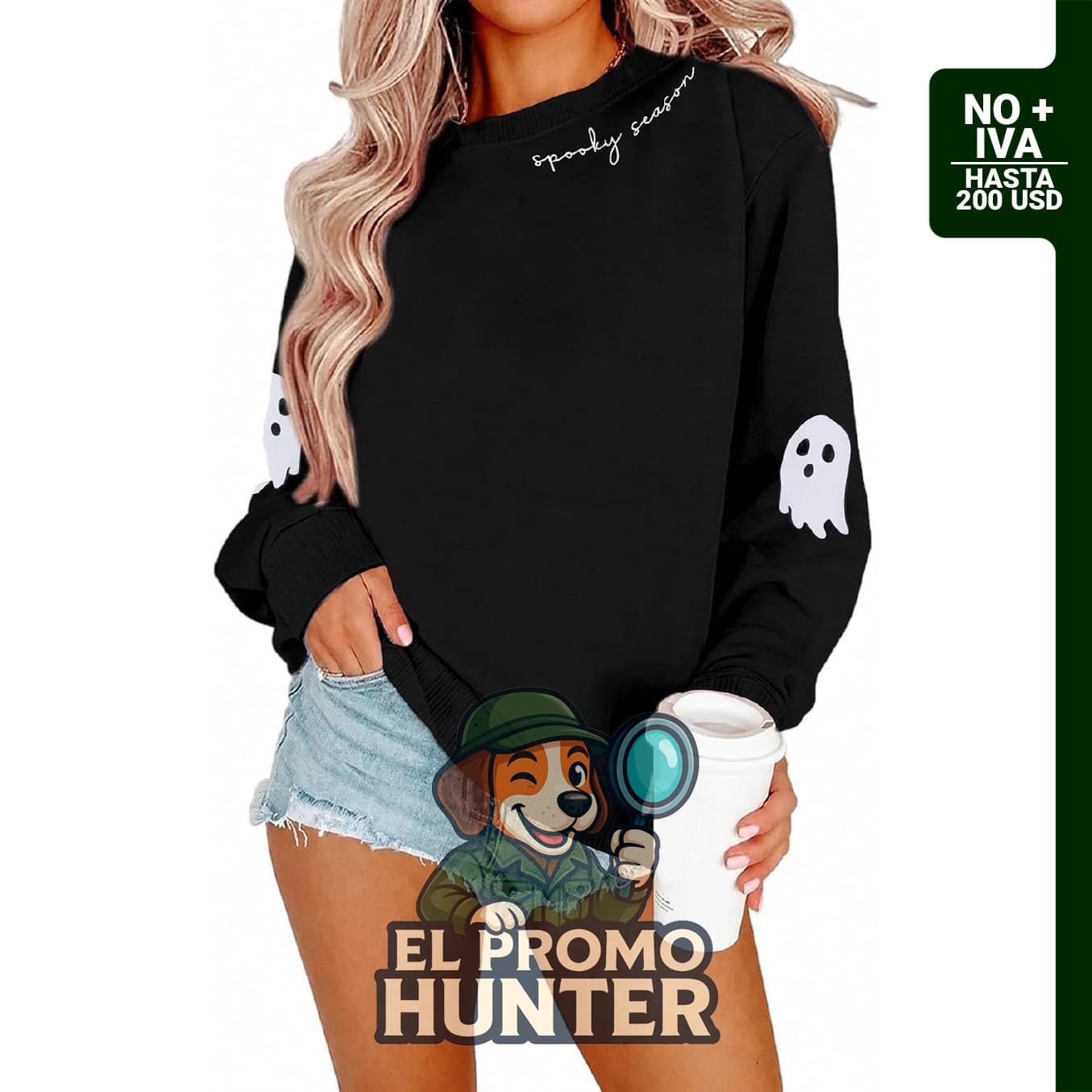 HEBBE Sudadera de Halloween para mujer, diseño espeluznante.