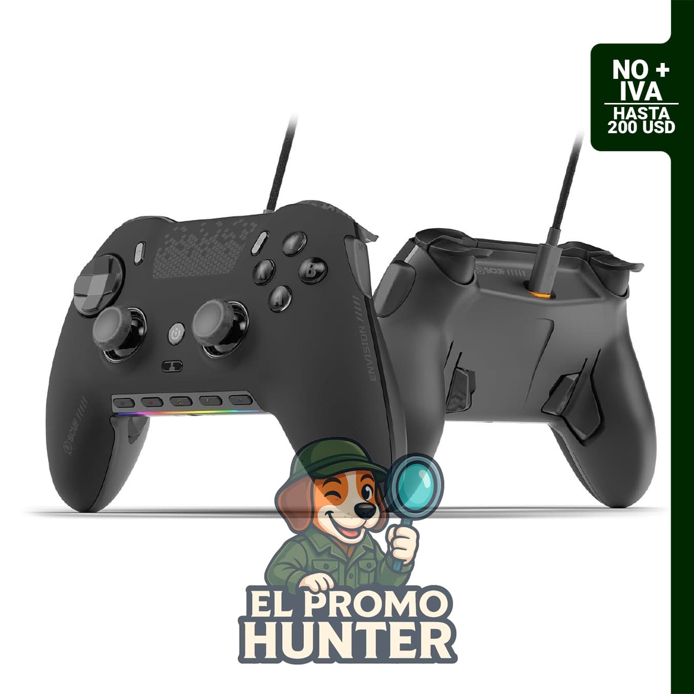 Controlador SCUF ENVISION Wired V2 (2025) para PC, color negro.